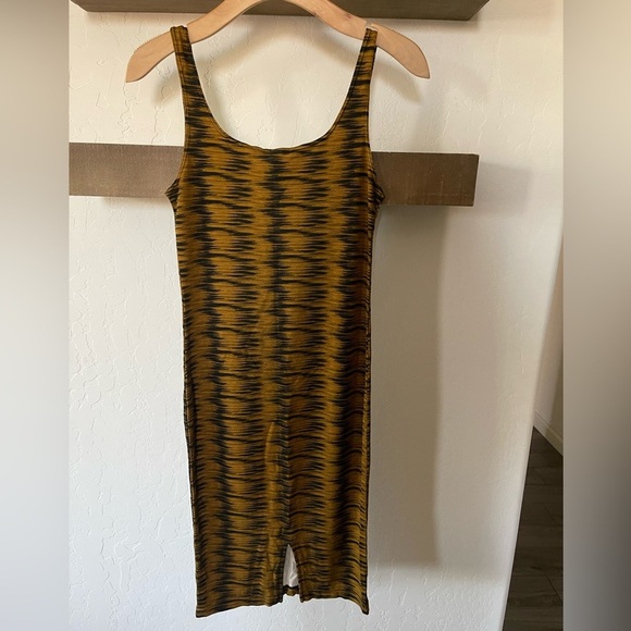 American Apparel| Mustard & Black Bodycon Dress, Size Medium•••Hyena - Picture 7 of 12